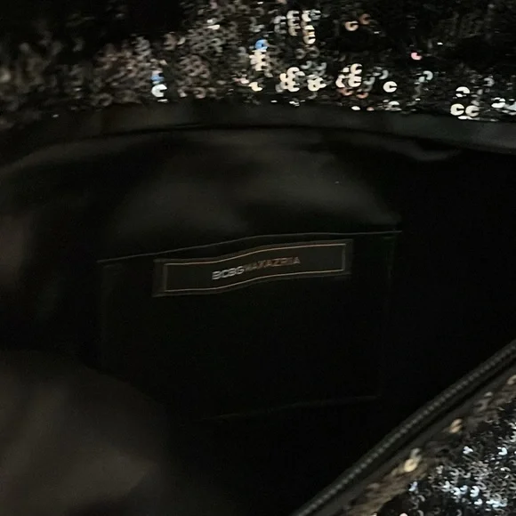 Gorgeous Black Sequin Envelope Clutch Evening Bag - Picture 3 of 5